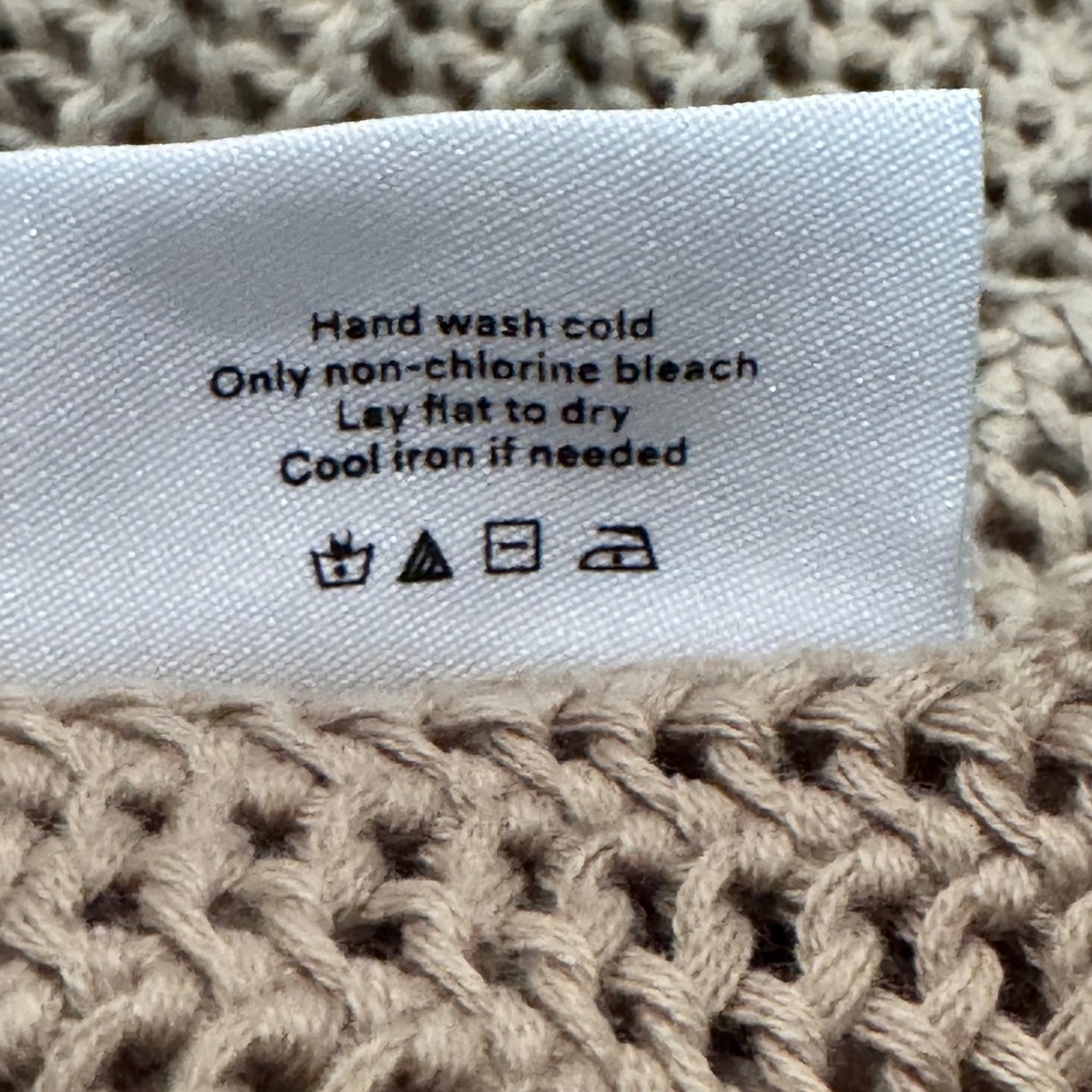 Summersalt Crochet Halter Dress Women Size M Sand Beige EUC Open Back Knit $145 - Picture 12 of 16